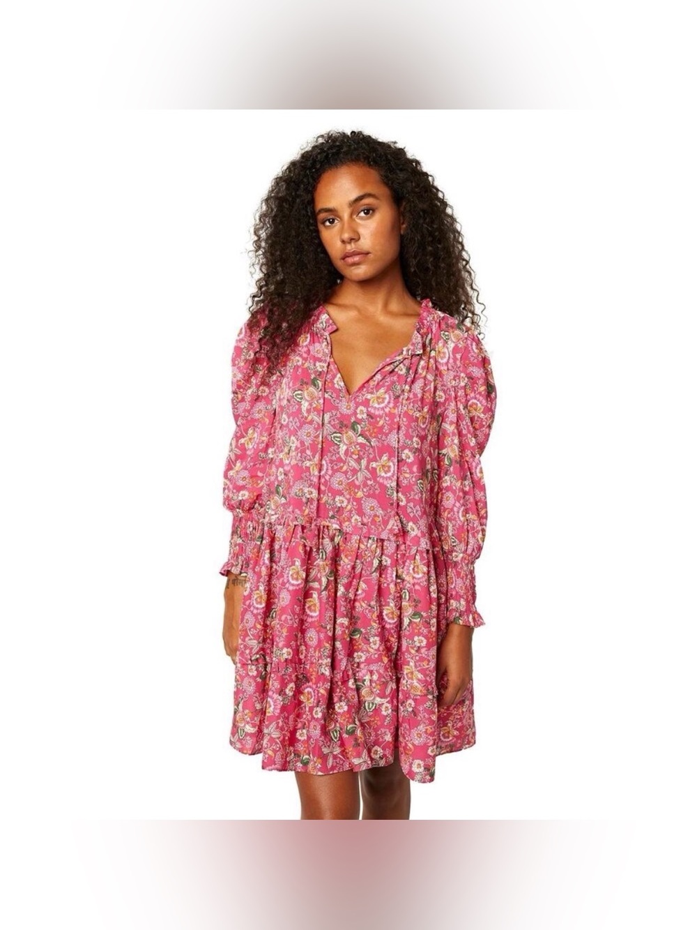 Like new MISA maya mini floral tiered dress sz Small
